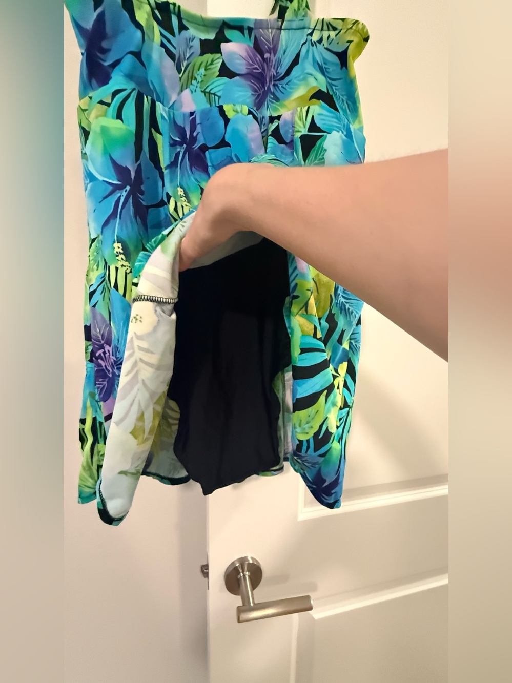 Penbrooke Tropical FloralSwimdress OnePiece Swimsuit Tummy Control Built In Br💛 - Picture 7 of 9